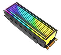 OwlTree ARGB M.2 Heatsink SSD Heat Sink with Thermal Pads, Aluminum 2280 M2 5V 3Pin Addressable RGB Sync NVME Heatsink for M.2 2280 Nvme SSD