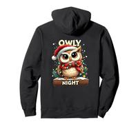 Owly Night Christmas Owl Snowflakes Bible Christian Religion Pullover Hoodie