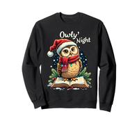 Owly Night Christmas Owl Snowflakes Bible Christian Religion Sweatshirt