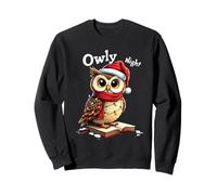 Owly Night Christmas Owl Snowflakes Bible Christian Religion Sweatshirt