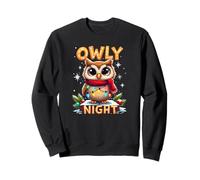 Owly Night Christmas Owl Snowflakes Bible Christian Religion Sweatshirt