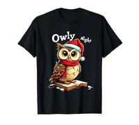 Owly Night Christmas Owl Snowflakes Bible Christian Religion T-Shirt