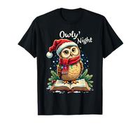 Owly Night Christmas Owl Snowflakes Bible Christian Religion T-Shirt