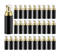 Owlyee 2oz Foam Bottle, Empty Foaming Pump Dispenser for Hand Soap, Lash Cleanser, Shampoo to Travel, Gold+black, 60ml