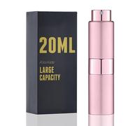 owlyee Cologne Travel Bottle 20ml - Large Size Perfume Atomizer Refillable for Men - Pocket Empty Fragrance Sprayer for Refill - 0.67oz Portable Twist Spray Sample Container for Purse Pink