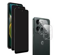 OWMGTS 2 Pcs Privacy Screen Protector for Motorola Moto G Power 2025 Anti-Spy + 2 Pcs Camera Lens Protector, 9H Hardness Case Friendly Easy Installation Bubble Free 3D Touch Support