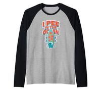 Own a Funny Sarcastic Vacation Joke with I Pee in The Ocean Raglan Baseball Tee