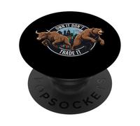 Own It Dont Trade It Stock Market Investing Bull Bear PopSockets Adhesive PopGrip