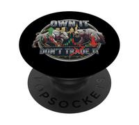 Own It Dont Trade It Stock Market Investing Bull Bear PopSockets Adhesive PopGrip