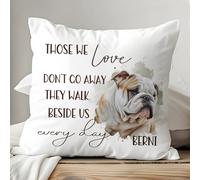 Own Photo Personalised Custom Bespoke Memorial Memory Cushion Pet Loss Throw Pillow Dog Puppy Pup Cover Insert Name Comfort Message Quality Printed Personalized Unique Gift