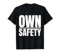 Own Safety | Bold Workplace Safety Awareness Campaign Gift Value Graphic T-Shirt, Men, Black, L