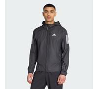 adidas Men's Own the Run Jacket, Black/White pocket, M