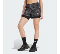adidas Women's Own The Run Spray Dye 2in1 Short, Grey Four/Black, XS