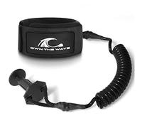Own the Wave Premium Bodyboard Strap - 1.2m Calf Lead with Triple Webbing and Double Stainless Steel Swivels No Rust - Boogieboard Leash (Ebony Black)