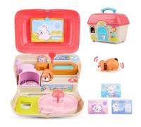 Own1one Electronic Pet Dog Care Role-Playing Game Toy with Sensory Interaction - 5 Engaging Scenarios & 9 Music Tracks, Interactive Sound Pet House, Birthday Gifts for 3 4 5 6 Year Old Girls Boys