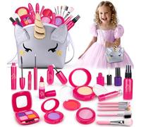Own1one Pretend Makeup Sets for Girls, Children Fake Make Up Set for Little Girl, Kids Pretend Play Makeup Toys Presents, Little Girl Pretend Makeup Birthday Gifts for Age 3+