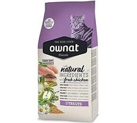 Ownat Classic Chicken Esterilized 15kg Ownat for sterile cats with natural ingredients without preservatives and dyes, food in protein.