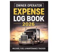Owner Operator Truck Driver Expense Log Book 2026: MILEAGE. FUEL AND MAINTENANCE TRACKER