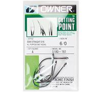 Owner SSW STRAIGHT EYE CUTTING POINT FISHING HOOKS #1