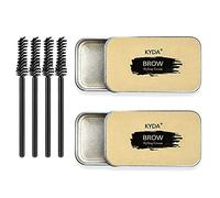 Ownest 2PCS Eyebrow Soap Kit,Brows Styling Soap,Long Lasting Waterproof Smudge Proof Eyebrow Styling Pomade for Natural Brows, 3D Feathery Brows Makeup Balm