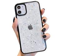 Ownest Compatible for iPhone 11 Case Phone Case Glitter Clear Sparkly Bling Star for Woman Girls Soft TPU Shockproof Anti-scratch Protective Cases for iPhone 11-Black