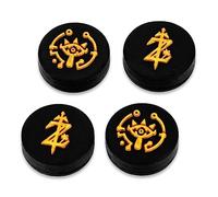 Owngen Cute Thumb Grip Caps for Nintendo Switch/Lite/OLED, Silicone for Zelda Analog Joystick Button Cover Thumbstick 3D Analog Ergonomic Cap for NS Controller Joy-Cons(Black)