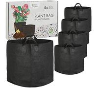 OwnGrown Plant Growing Bags : 5x30l Plant Grow Bags for Balcony and Garden Plants - Potato Grow Bags - Water-Permeable Garden Planters - Vegetable Garden Planter Bag 30l - Outdoor Planters