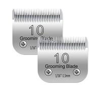 OwnLifeYF Detachable Pet Dog Grooming Clipper Steel Blades,Size 10,Compatible with Andis Cut Length 1/16"(1.5mm),Compatible with Oster A5, fit for Wahl KM 10 Clippers, Stainless Steel Blade 2 Pack