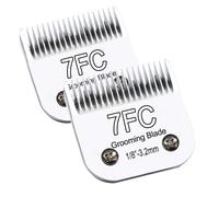 OwnLifeYF Steel Detachable Pet Clipper Blade 7F 3.2mm 1/8'' Compatible with Andis Compatible with Oster Compatible with Wahl A5 Dog Grooming Clippers, Made Using Japanese High Carbon Steel 2pack