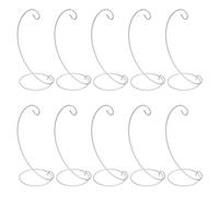 OwnMy 10 Packs of Ornament Display Stand Holder Iron Hanging Rack for Hanging Globe Air Plant Terrarium Witch Ball Bauble Home Party Craft
