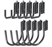 OwnMy 10PCS E Track Hooks J Hooks 2" and 4" Heavy Duty Steel X Track Hook for Hanging, Wall Mount E-Track Accessories for Enclosed Trailers Hook for Semi-Truck Cargo Van