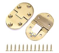 OwnMy 2Pcs 90 Degree Solid Brass Bulter Tray Hinge, Drop Front Desk Drawer Butt Hinge for Table Sewing Machine，Doors and Folding Table 2-1/2"x1-1/2