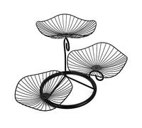 OwnMy 3-Tier Fruit Basket Stand Decorative Iron Fruit Bowl, Metal Wire Fruit Holder Storage Trays Table Countertop Holder for Vegetables Bread Snack, Modern Lotus Fruit Bowls for Kitchen Counter Table