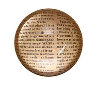 OwnMy 4" Crystal Glass Magnifier, Glide Paperweight Magnifying Glass Dome, Crystal Half Ball Sphere Lens for Photography/Decoration, Reading Aid