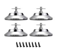 OwnMy 4 PCS Billiard/Pool Table Leg Levelers, Leveling Risers for Football/Soccer Table, Ping Pong Table, Air Hockey Table, 5 Inch Metal Game Table Leg Levelers Heavy Duty Leveling Feets