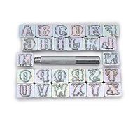 OwnMy Capital Letters Stamp Set, 3/4” / 19mm Alphabet Stamp Tools Set Leather Craft Stamping Tools Leather Art Craft Tool (19mm - 27pcs)