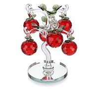 OwnMy Crystal Red Apple Tree Ornament Artificial Apple Tree Figurine Decorative Apple Tree Collectible, Glass Apple Tree Paperweight Table Decoration Centerpiece for Living Room Home Office Birthday