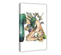 OWNPET Anime JoJo's Bizarre Adventure 9 Canvas Poster Wall Art Decor Print Picture Paintings for Living Room Bedroom Decoration Frame-style 24x36inch(60x90cm)