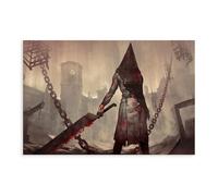 OWNPET Silent Hill Dark Evil Head Homecoming Game Canvas Poster Wall Art Decor Print Picture Paintings for Living Room Bedroom Decoration Unframe-style 12x18inch(30x45cm)