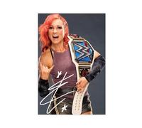 OWNPET Wrestling Becky Lynch Signed 1 Canvas Poster Wall Art Decor Print Picture Paintings for Living Room Bedroom Decoration Unframe-style 16x24inch(40x60cm)