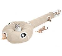 Ownpets Large Cat Tunnel,245cm Cat Bed Tunnel,Khaki