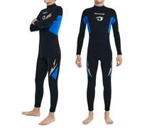 Owntop Kids Wetsuit | 2.5mm Neoprene for Boys Girls | Teens Youth Full Wet Suit | Thermal Stretch Back Zip Diving Suit Watersport | Blue | Size 16 | 160-170cm