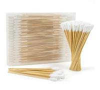 OwnWise 100 PCS Large Cotton Swabs with Storage Box - 6 Inch Dog Ear Swabs with Bamboo Handle for Pet Cleaning - Soft Cotton Head, Gentle and Lint-Free, Specific for Pets, Dog Ear Cleaner Tool