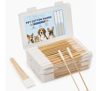 OwnWise 200 Pcs Dog Ear Swabs - 6 Inch Long Cotton Swabs with Absorbency Soft Cotton Tips for Dog Ear Cleaning, Sturdy Bamboo Sticks & Gentle and Lint-Free - Ideal for Pet Cleaning Solution