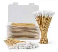 OwnWise 200 PCS Large Cotton Swabs - 6 Inch Dog Ear Swabs with Bamboo Handle for Pet Care - Absorbency Soft Cotton Head, Gentle and Lint-Free, Specifically Designed for Pets, Dog Ear Cleaner Tool