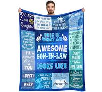 Ownxhbc Best Son-In-Law Gifts Blanket - Mother-In-Law's Gift Ideas for Christmas & Birthday, 60"x50" Throw Blanket