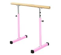 OWOHYG Ballet Barre,Portable Stick, Movable Independent Horizontal Bar Height for Kids Adult Dancing Exercise,Pink,1 m