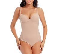 OWOHYG Bodysuit Women Shapewear Body Shaper With Cup Compression Bodies Belly Sheath Waist Trainer Slimming Underwear.C-Large