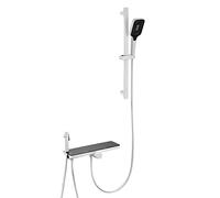 OWOHYG Brass Bath Mixer Shower Tap Wall Mounted 3 Modes Bathtub Faucet with Single Handle Hot & Cold Water Filter for Bathroom No Lift Rod Durable & Stylish Design (A with lift rod),A,wi