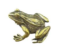 OWOHYG Bronze Green Leather Frog Desktop Decoration Creative Real Tea Pet Old Copper Ornament-Retro